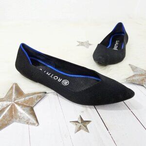Rothy's The Point Ballet Flats Black Knit Size 9